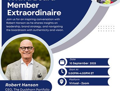 Upcoming Webinar: Conversation with Board Member Robert Hanson